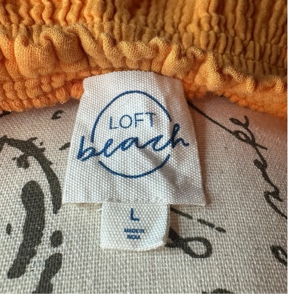 LOFT Beach Vibrant Orange Short set EUC - Picture 5 of 7